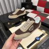 Prada Suede Fabric Sneaker in Brown/Beige