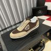 Prada Suede Fabric Sneaker in Brown/Beige