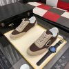 Prada Suede Fabric Sneaker in Brown/Beige