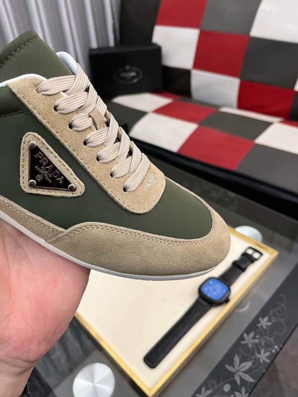 Pradamen_ssneaker_specificallythePradaPRAX01_5 Prada Suede Fabric Sneaker in Green/Brown