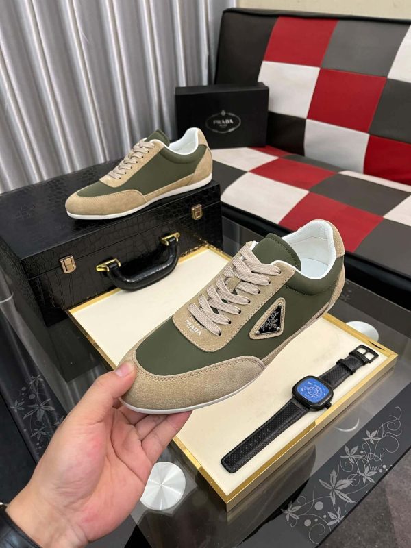 Pradamen_ssneaker_specificallythePradaPRAX01_6 Prada Suede Fabric Sneaker in Green/Brown