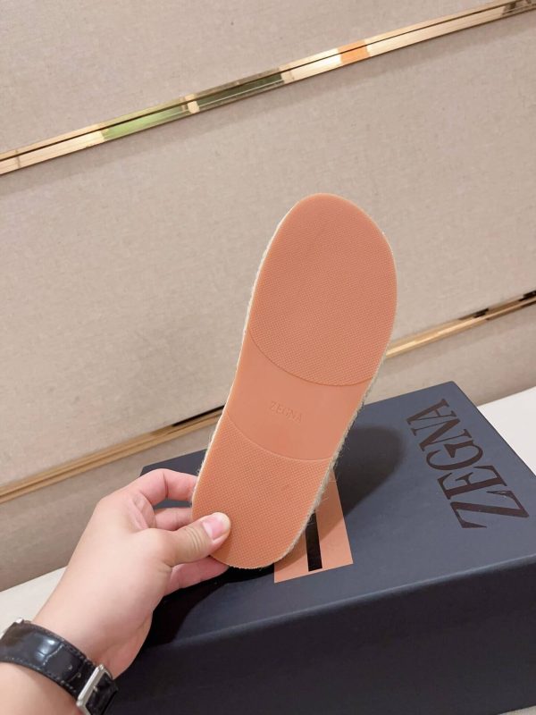 Zegna Dark Foliage Suede Espadrille Sandals