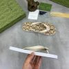 beigeGucciflip-flopwithawhitestrapandtheGuccilogoinwhite_7 Gucci Gucci Logo Brown Thong Sandals with Double G