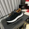 BOSS Esquisse Black Suede Lace-Up Sneaker