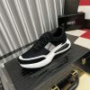 blackBOSSsneakerwithwhiteandgrayaccents_placedonablacktexturedsurface._8 BOSS Running-Inspired Trainers Black