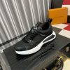 blackLouisVuittonTrainersneakerwithwhiteaccents_2 Louis Vuitton LV Run Black Trainer Sneakers