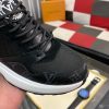 blackLouisVuittonTrainersneakerwithwhiteaccents_5 Louis Vuitton LV Run Black Trainer Sneakers