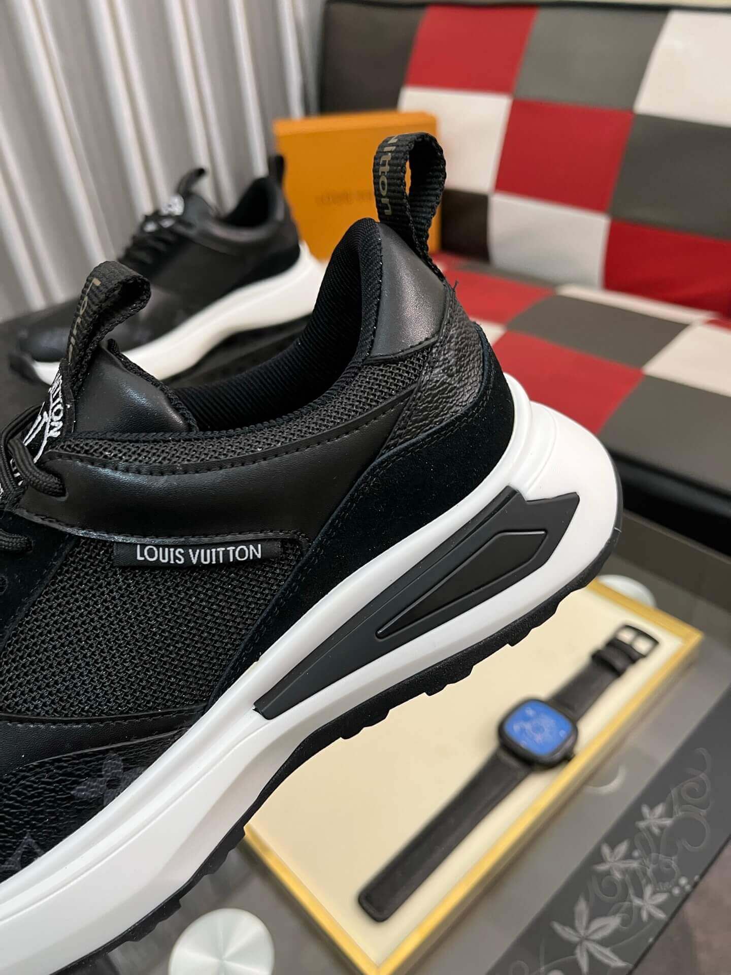 Louis Vuitton LV Run Black Trainer Sneakers 9 Louis Vuitton LV Run Black Trainer Sneakers - Image 9