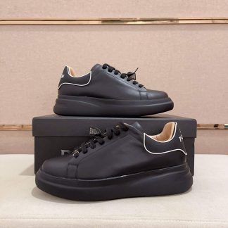 Philip Plein Leather Low-Top Sneakers Megastar Black