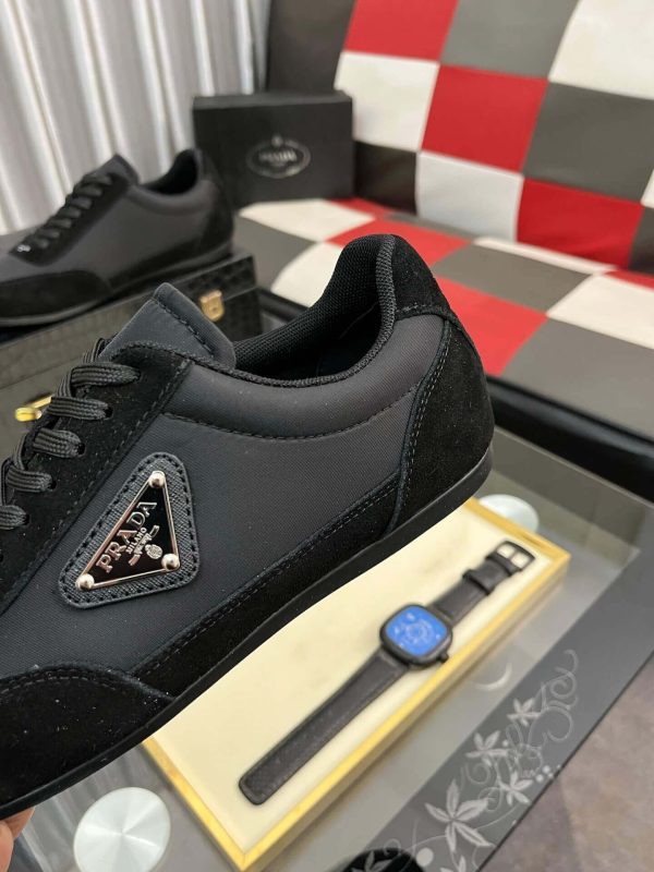 Prada Suede Fabric Sneaker in Black