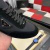 Prada Suede Fabric Sneaker in Black
