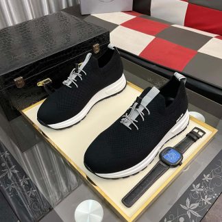 Prada Black Prax Stretch Knit Sneakers