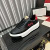 Gucci Ace Interlocking G Black Leather Platform Sneakers