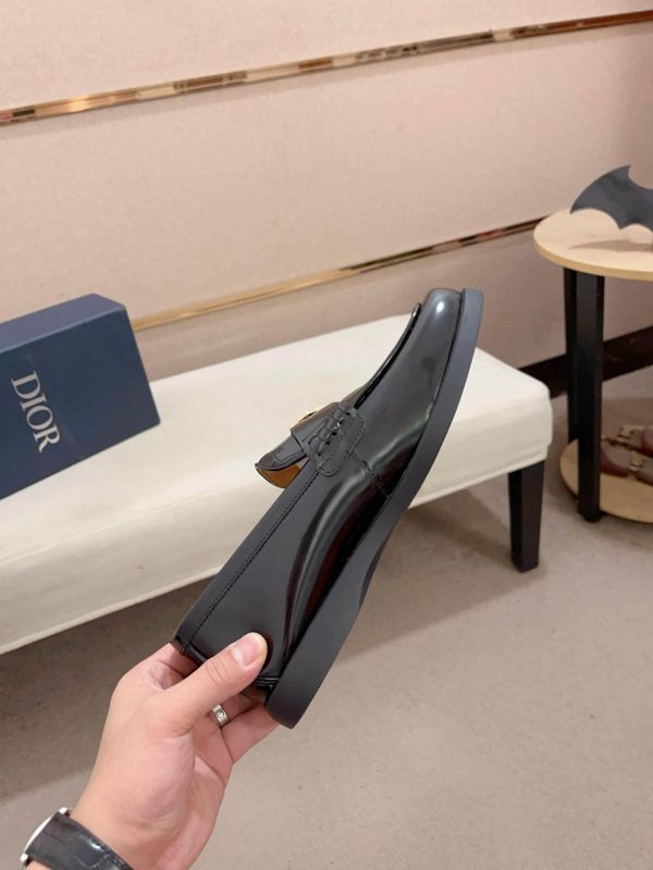 Dior Granville Black Polished Calfskin Loafers