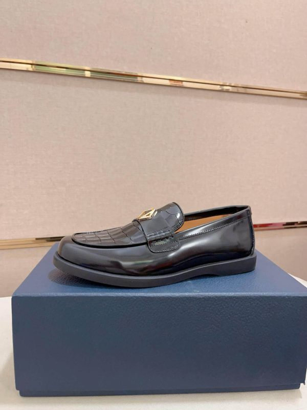 Dior Granville Black Polished Calfskin Loafers