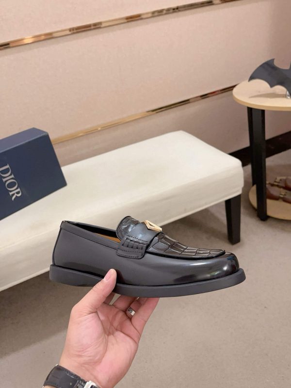 Dior Granville Black Polished Calfskin Loafers