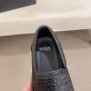BOSS Leather Slip-On Shoes With Logo Vamp in Black