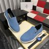 Blue Berluti Echappée Suede Calf Loafer