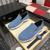 Blue Berluti Echappée Suede Calf Loafer
