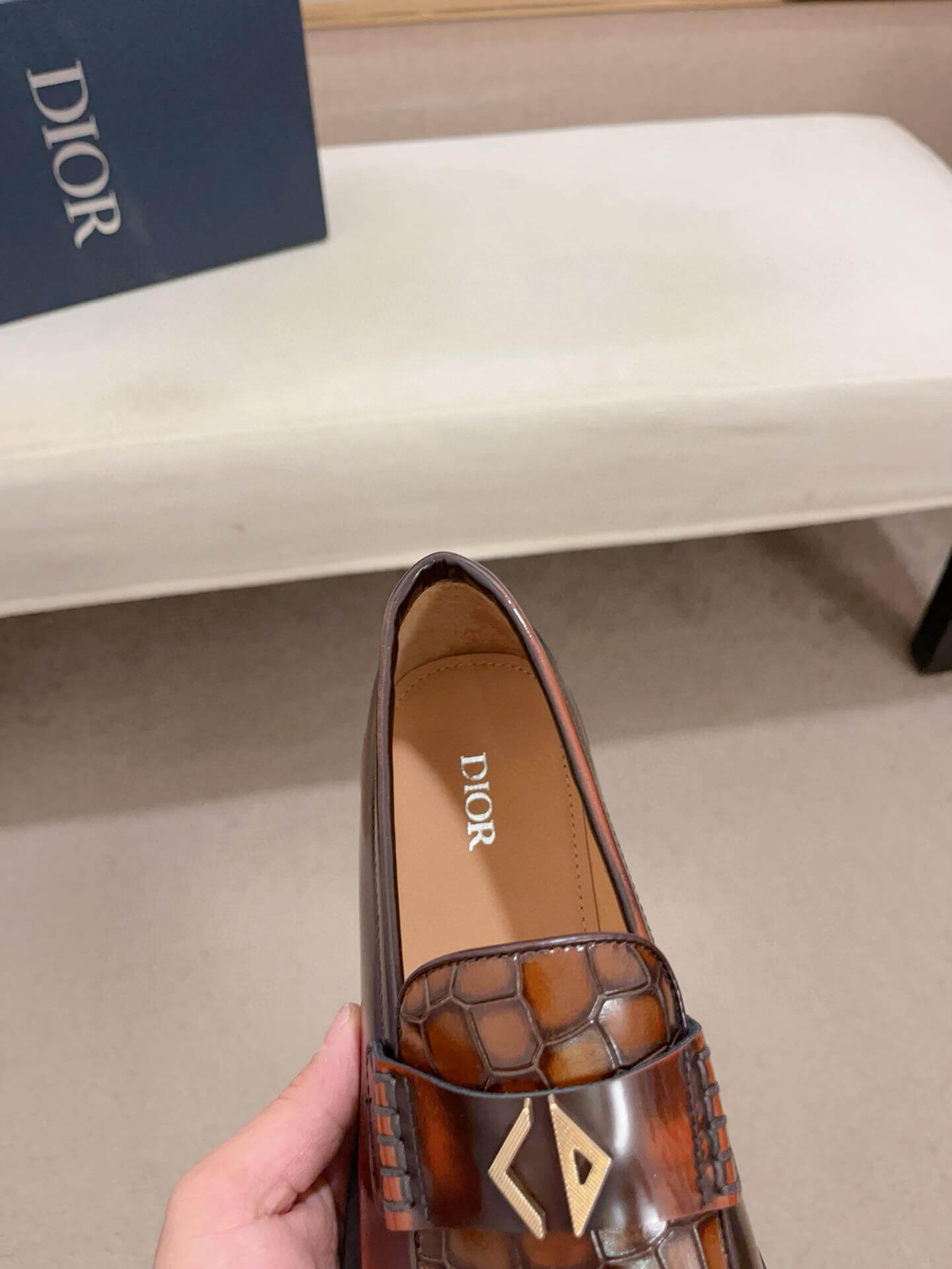 Dior Granville Brown Polished Calfskin Loafers 3 Dior Granville Brown Polished Calfskin Loafers - Image 3