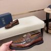Dior Granville Brown Polished Calfskin Loafers