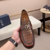 Dior Granville Brown Polished Calfskin Loafers