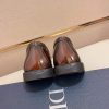 Dior Granville Brown Polished Calfskin Loafers