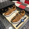 brownsuedeBOSSsneakerwithawhitemidsole_blackaccentstripe_andlightbrownlaces_3 BOSS Brown Esquisse Suede Sneaker