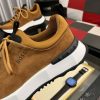 brownsuedeBOSSsneakerwithawhitemidsole_blackaccentstripe_andlightbrownlaces_6 BOSS Brown Esquisse Suede Sneaker