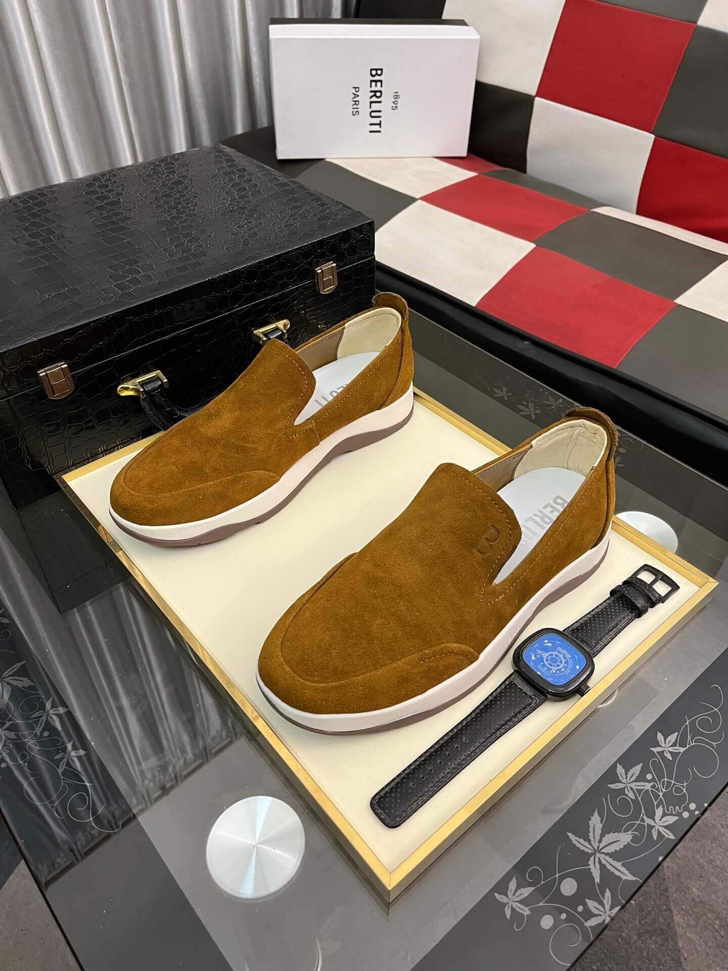 Berluti Echappée Brown Suede Calf Loafer 1 Berluti Echappée Brown Suede Calf Loafer