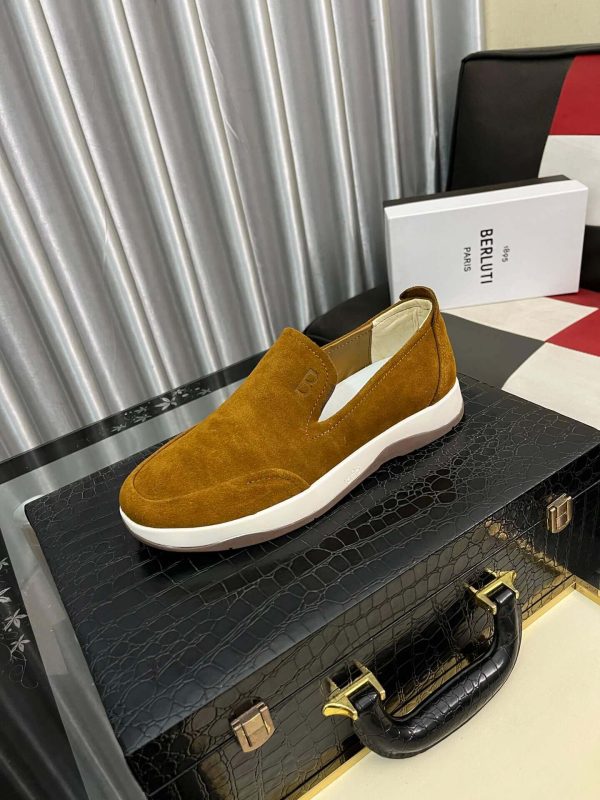 brownsuedeBerlutiloafer_9 Berluti Echappée Brown Suede Calf Loafer