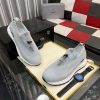 Prada Grey Prax Stretch  Knit Sneakers