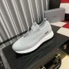 Prada Grey Prax Stretch  Knit Sneakers