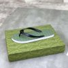 Gucci Green Interlocking Jacquard Thong Sandals with Double G