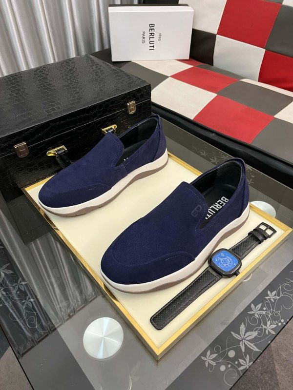 navyblueBerlutiEchappeeSuedeCalfLoafer_2 Berluti Echappée Purple Suede Calf Loafer