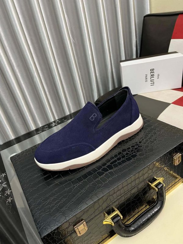 navyblueBerlutiEchappeeSuedeCalfLoafer_3 Berluti Echappée Purple Suede Calf Loafer