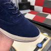 navybluePradamen_sshoewithatanleatherliningandalayeredsoleconsistingofawhitemidsoleandabraidedjuteoutsole_8 Prada Men's Navy Suede Sneakers