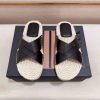 Zegna Black Suede Espadrille Sandals