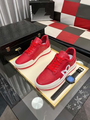 DSQUARED2 DSQ D2 Low-Top Red Sneakers