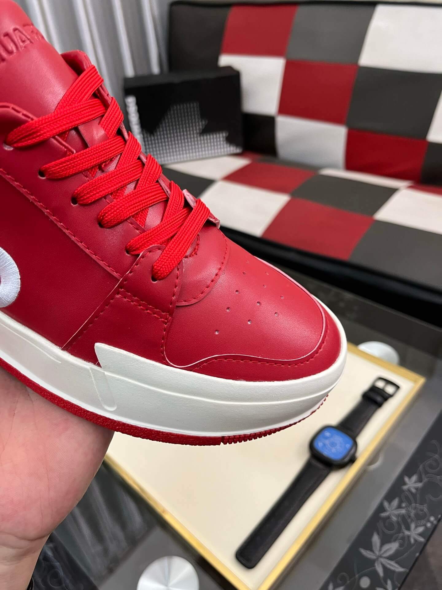 DSQUARED2 DSQ D2 Low-Top Red Sneakers 6 DSQUARED2 DSQ D2 Low-Top Red Sneakers - Image 6