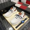 White Berluti Shadow Knit and Lagoon Calf Sneaker