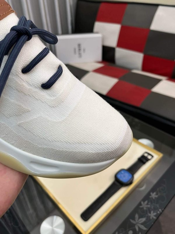 White Berluti Shadow Knit and Lagoon Calf Sneaker