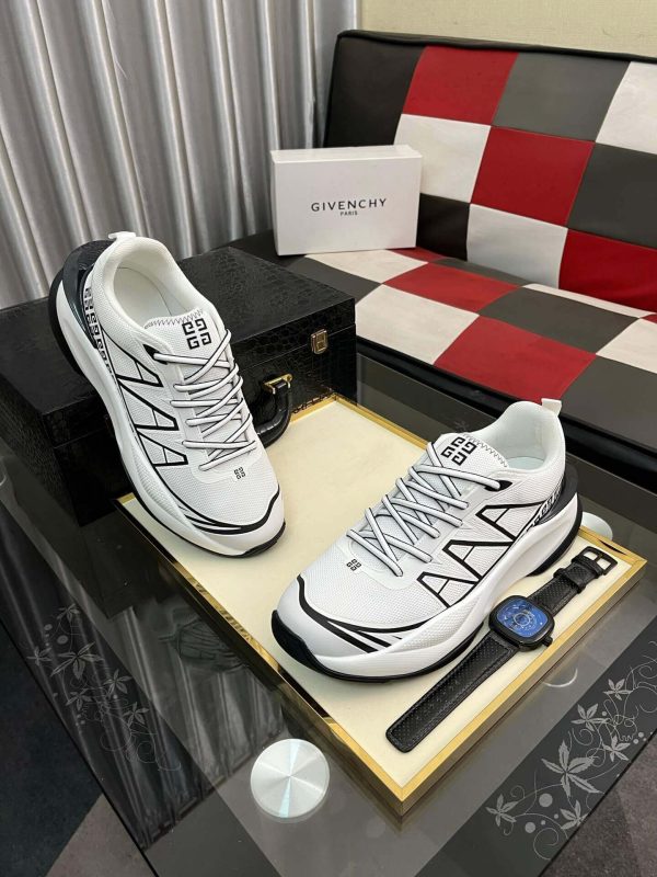 Givenchy White and Black Runner Sneakers