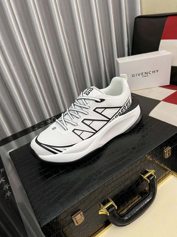 Givenchy White and Black Runner Sneakers