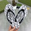 Gucci GUCCI logo White Thong Sandals with Double G