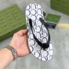 Gucci GUCCI logo White Thong Sandals with Double G