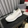 Prada White Prax Stretch Knit Sneakers