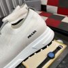 Prada White Prax Stretch Knit Sneakers