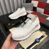 Prada White Prax Stretch Knit Sneakers