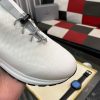Prada White Prax Stretch Knit Sneakers